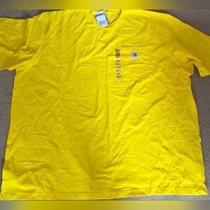 Carhartt Bright Yellow Short-Sleeve Pocket Tee Sz 4XL